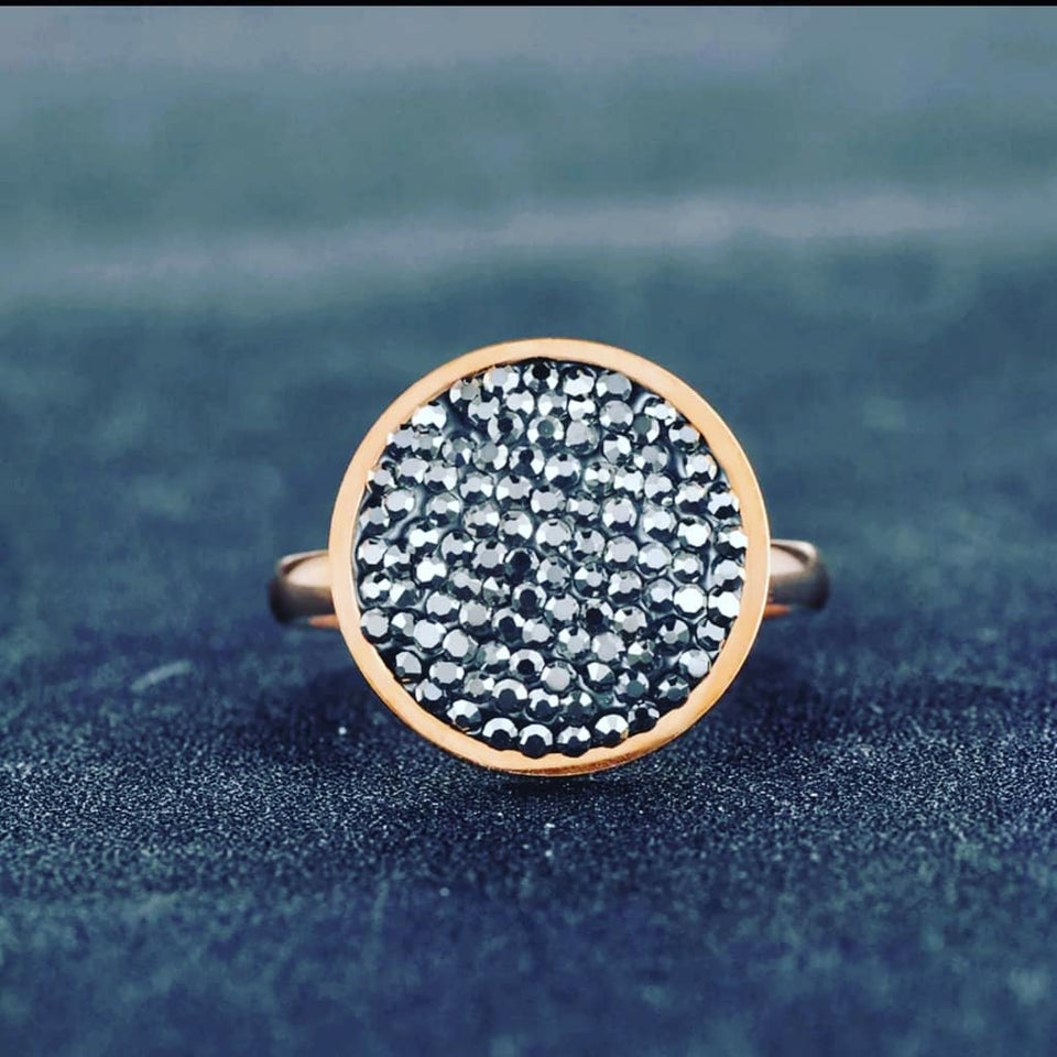 Rhinestone Gold plated Ring